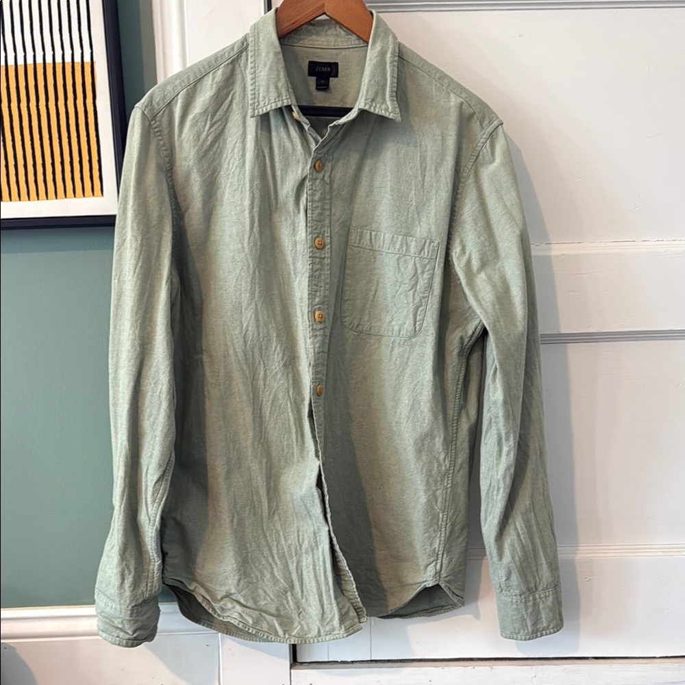 J.Crew Light Green Button-Up Shirt
